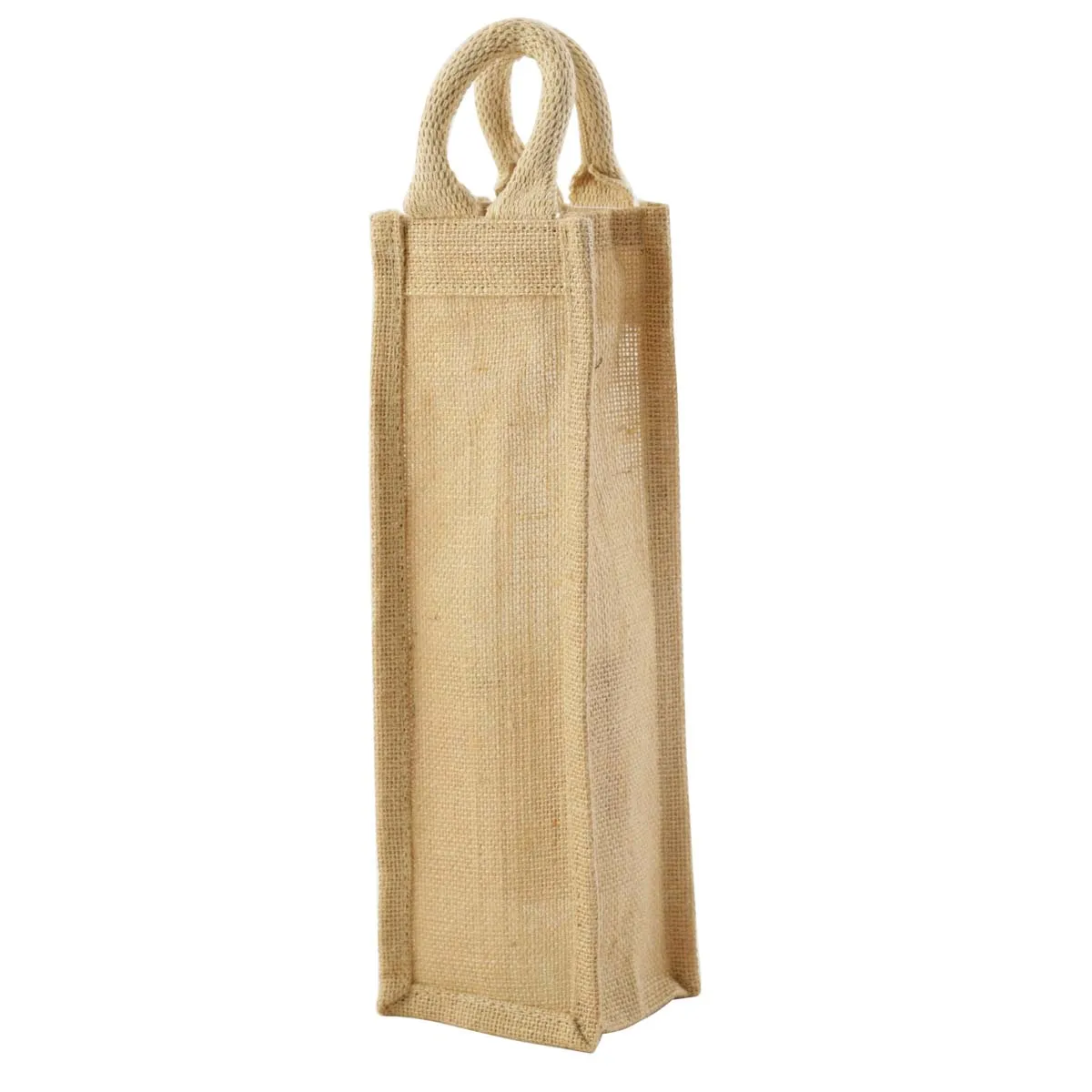 100pcs/lot One Single Jute Wine Bag Burlap Bottle Bag Custom Accept