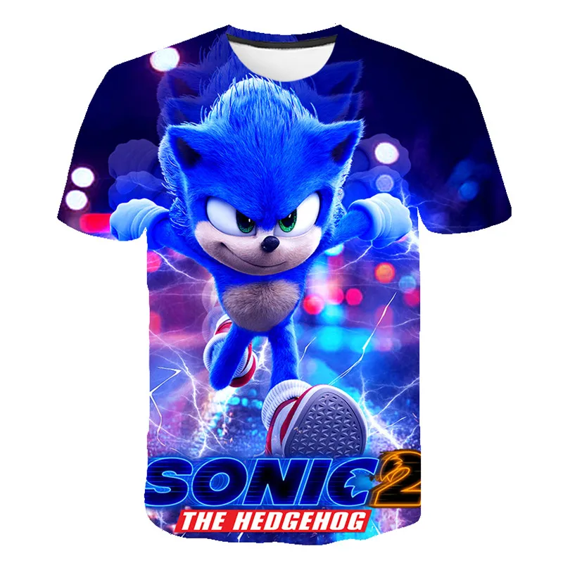 

Summer Trend Anime Sonic series 2022 graphic T shirts Kid Fashion Casual Personality streetwear Hip Hop harajuku Print T-shirt