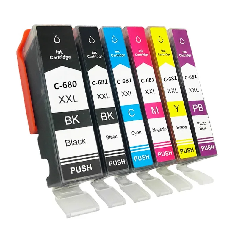 Совместимый картридж для принтера Canon 680 681 TS706 TR7560 TR8560 TS6160 TS6260 TS8160 TS8260 TS9160