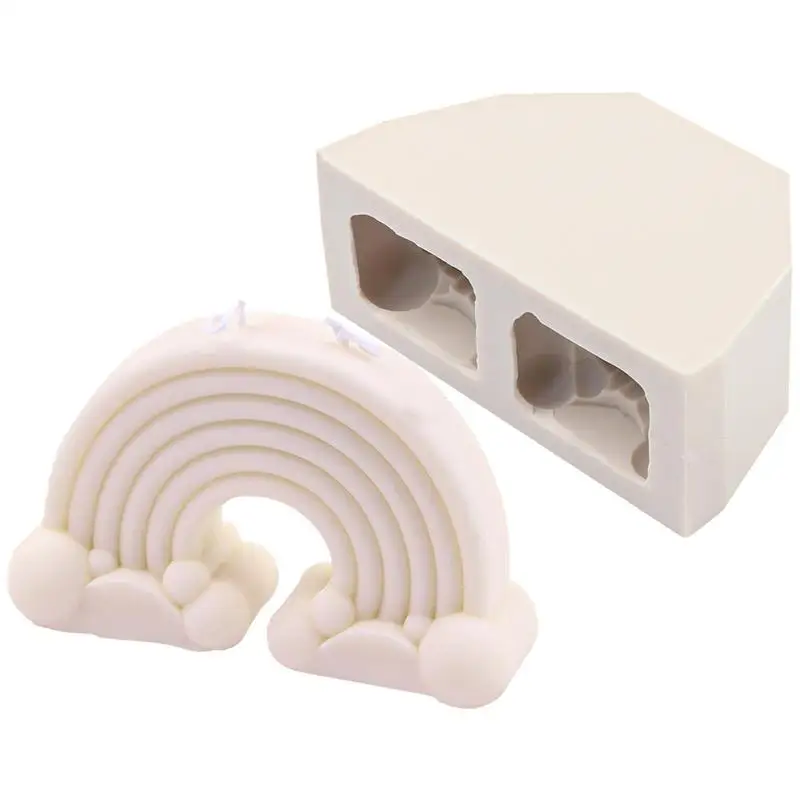 

3d Silicone Candle Mold Resin Rainbow Mold For Epoxy DIY Mold For Making Candle Epoxy Molds Candle Making Molds Home Table Decor