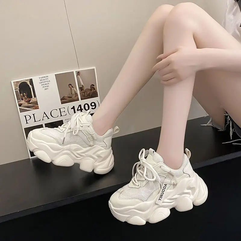 

Массивные кроссовки для женщин, Повседневная модная обувь на толстой подошве, спортивная обувь