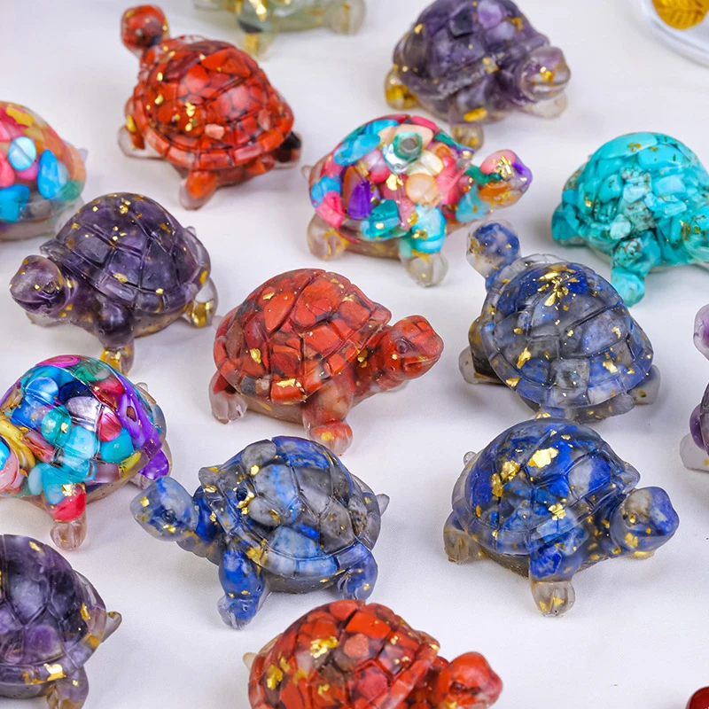 Креативный милый кристаллический гравийный камень обернутый смолой маленький