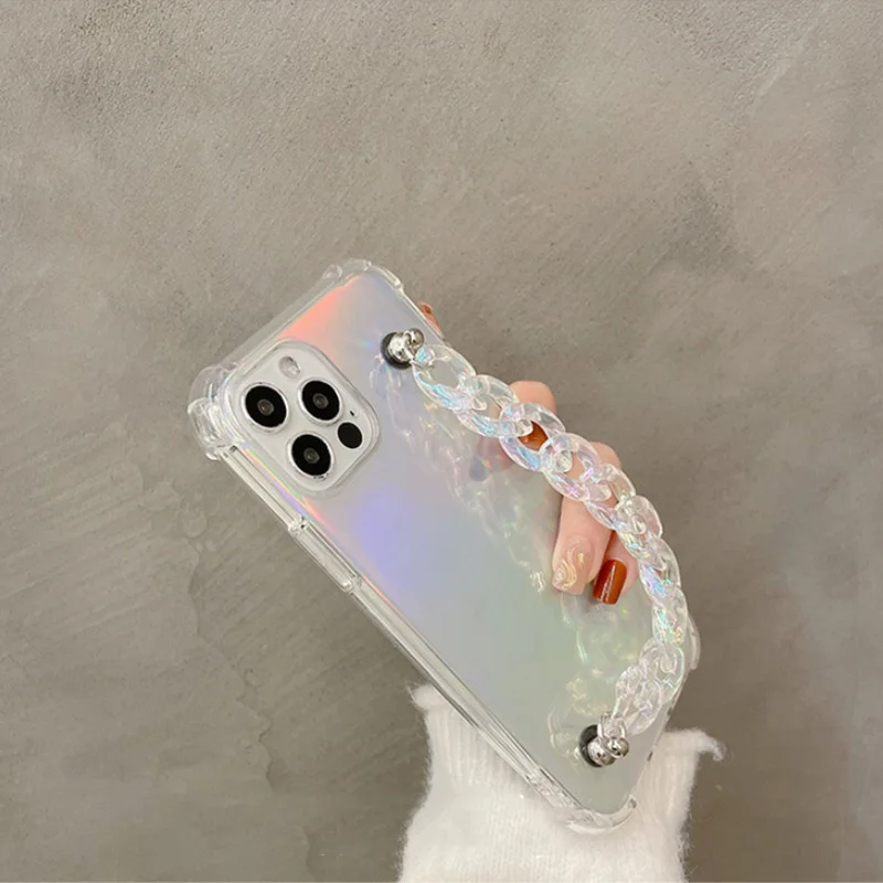 Цветной акриловый прозрачный мягкий чехол для iPhone совместимый с моделями 6 plus 7 8 11