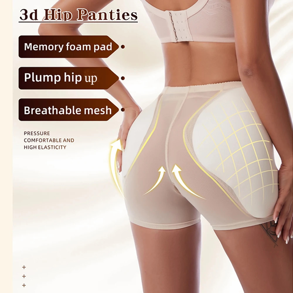 Hip Enhancer Buttocks Shapewear Women Body Shaper Butt Lifter Panties with Hip Pads