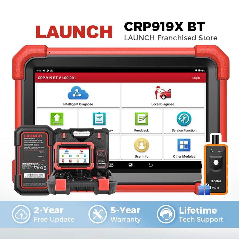 

LAUNCH X431 CRP919X BT Диагностические инструменты Сканер Obd2 Автомобильный считыватель кодов Диагностика кодирования ЭБУ OBD Scan X431 PRO Launch 2025