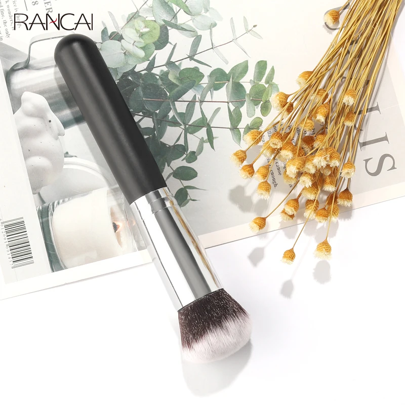 

RANCAI 1pcs Makeup Brush Beauty Cosmetics Tool High Quality BB Powder Wood Soft Hair Big Make Up Foundation Blusher Brushes