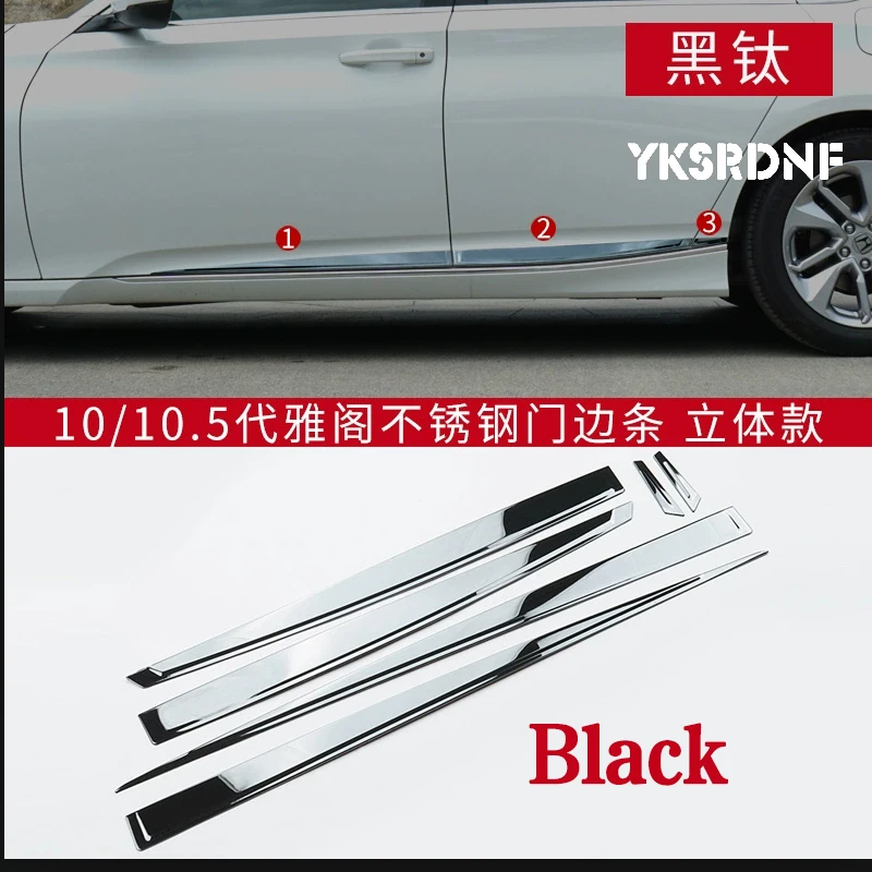 Обновление для 2018 2019 2020 2021 2022 Honda Accord черный титановый корпус боковой двери декор 6