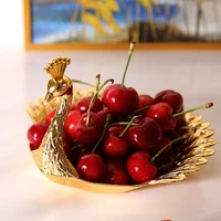 peacock shape luxury exquisite metal fruit plate dried fruit snack plate nut bowl dining table wedding banquet home decoration