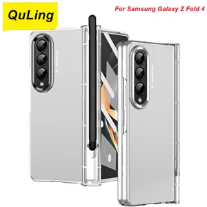For Samsung Galaxy Z Fold 4 5G Folding Screen Phone Case With Touch Pen Hinge Full Shockproof Cover For Samsung Z Fold 4 Fold4