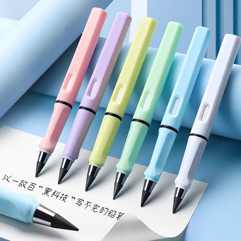 

1 шт. 12 цветов художественные карандаши для рисования неограниченное письмо вечный карандаш стираемая цветная ручка без чернил кавайные детские канцтовары