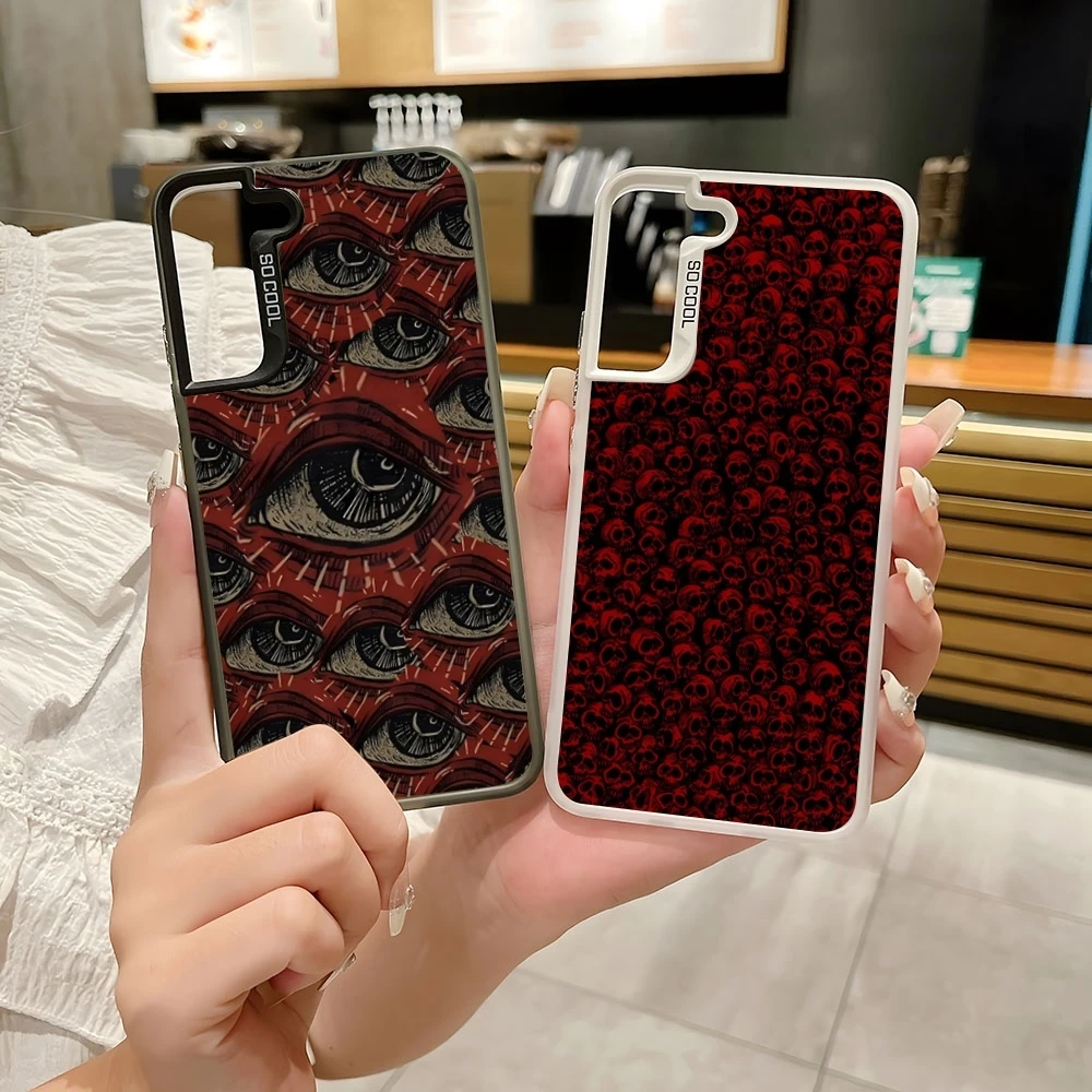 Чехол для телефона Anime Art Eye Of Fear Цветной серебристый Модный чехол Samsung A 16 04 05 13 14 15 20