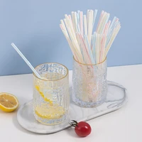 18cm colorful disposable plastic curved drinking straws wedding party bar drink accessories birthday reusable straw