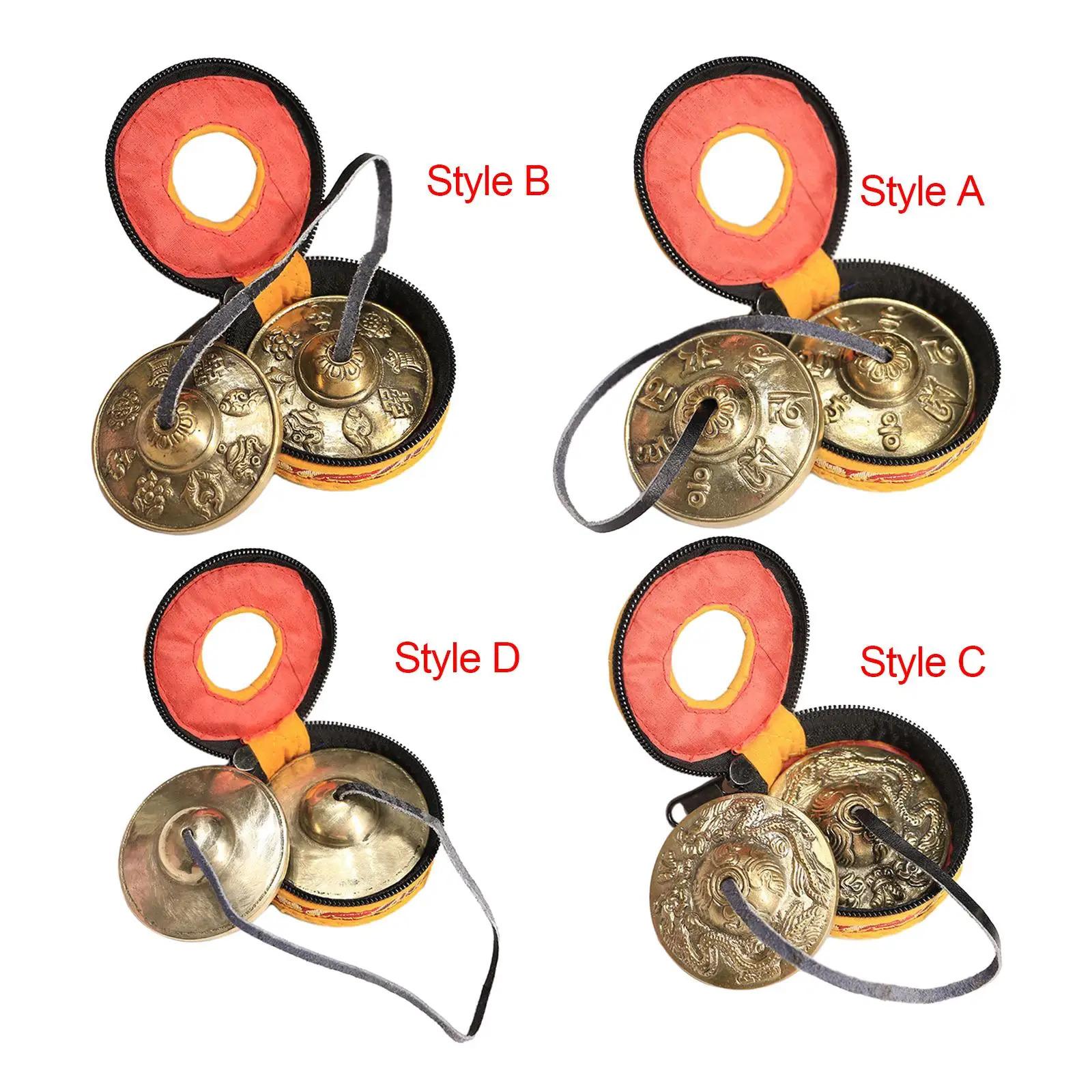Тибетские тарелки Тинша небольшого размера с сумкой для хранения легкий вес