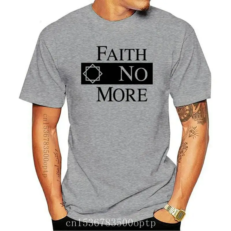 

Camiseta Unisex con Logo oficial para hombre, ropa blanca, Faith, No More