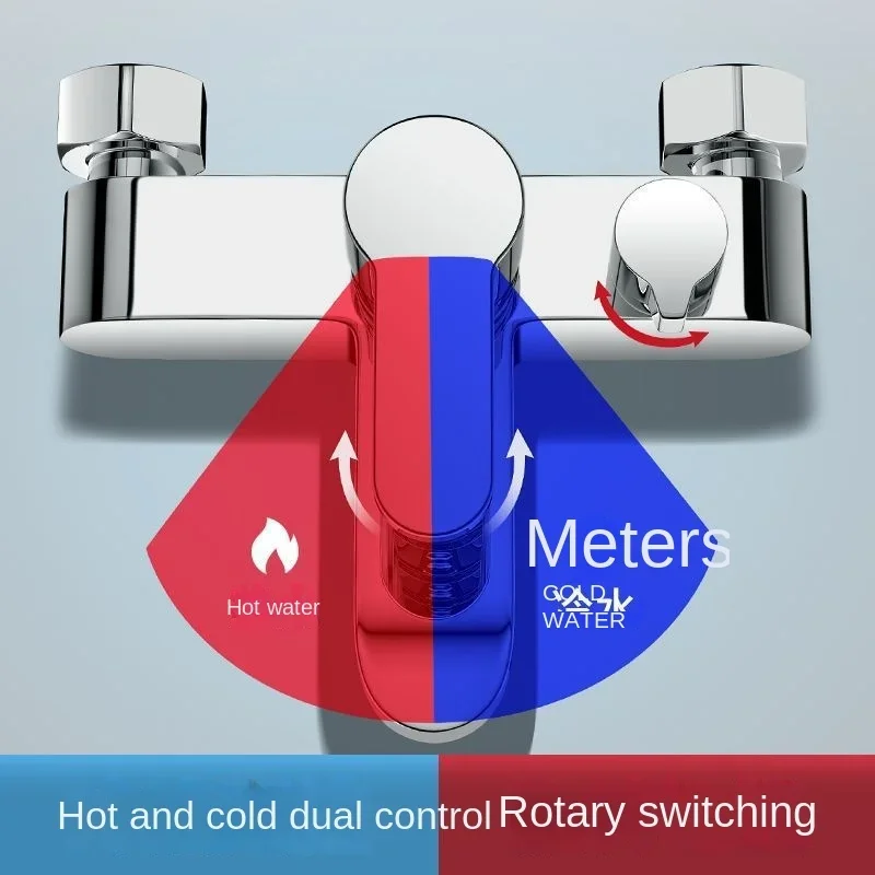 Смеситель для душа полностью медный смесительный клапан воды душевой набор