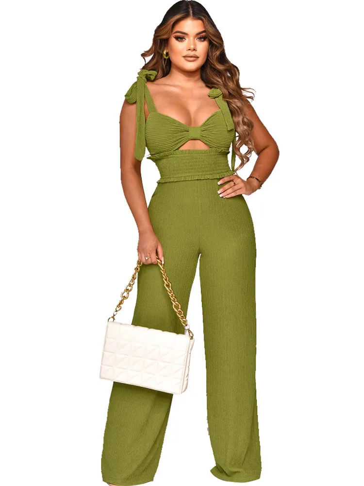 

Сексуальный комбинезон с вырезами и завязками, прямые брюки, цельнокроеный наряд для женщин, одежда для ночного клуба, комбинезоны, комбинезоны с открытой спиной