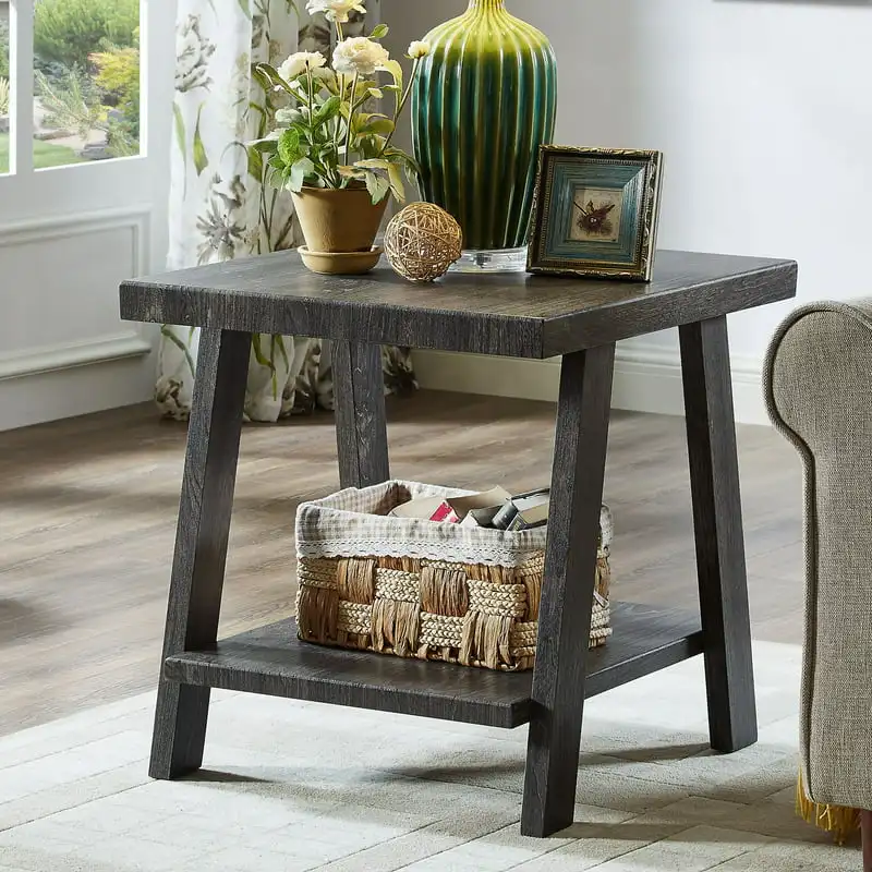 

Athens Contemporary Wood Shelf End Table