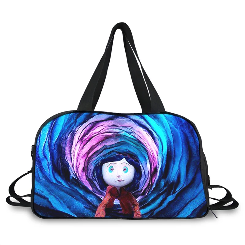 Coraline the Secret Door 3D printing fashion trend portable large capacity multi-function messenger bag travel bag