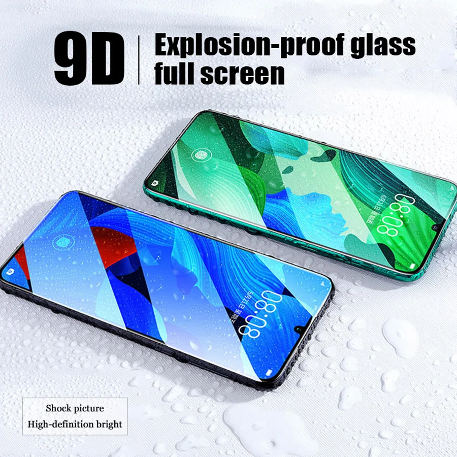 Закаленное стекло с полным покрытием для Huawei P30/P40/P20 Lite/P50 защитный экран Y5/Y6/Y7/Y9