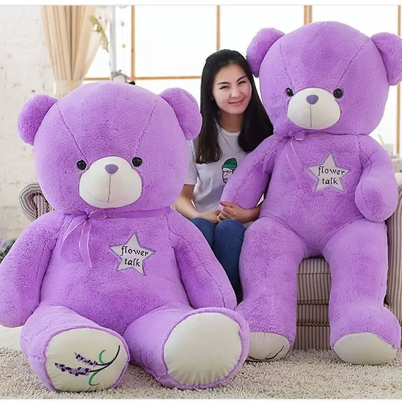 

35/60cm Kawaii Purple Bear Plush Toys High Quality Stuffed Lovely Animals Bear Dolls For Classmate Kids Graduation Gifts New