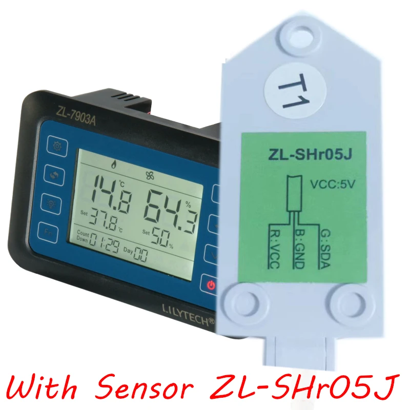 

LILYTECH, ZL-7903A 100–240 В переменного тока, ПИД, супермногофункциональный автоматический контроллер инкубатора температуры и влажности, ZL-7901A