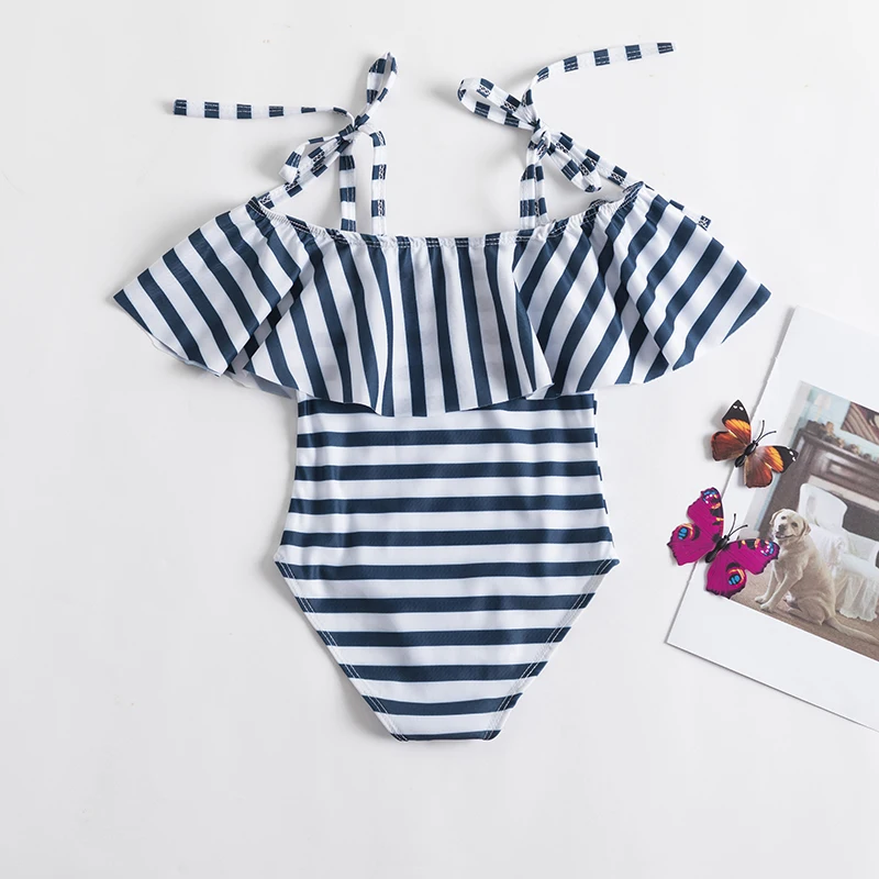 

2022New Girls Swimsuit One Piece Swimsuit Bathing Suit 1-5 Years Ruffle Style Children's Swimwear One Piece Bathing Suit