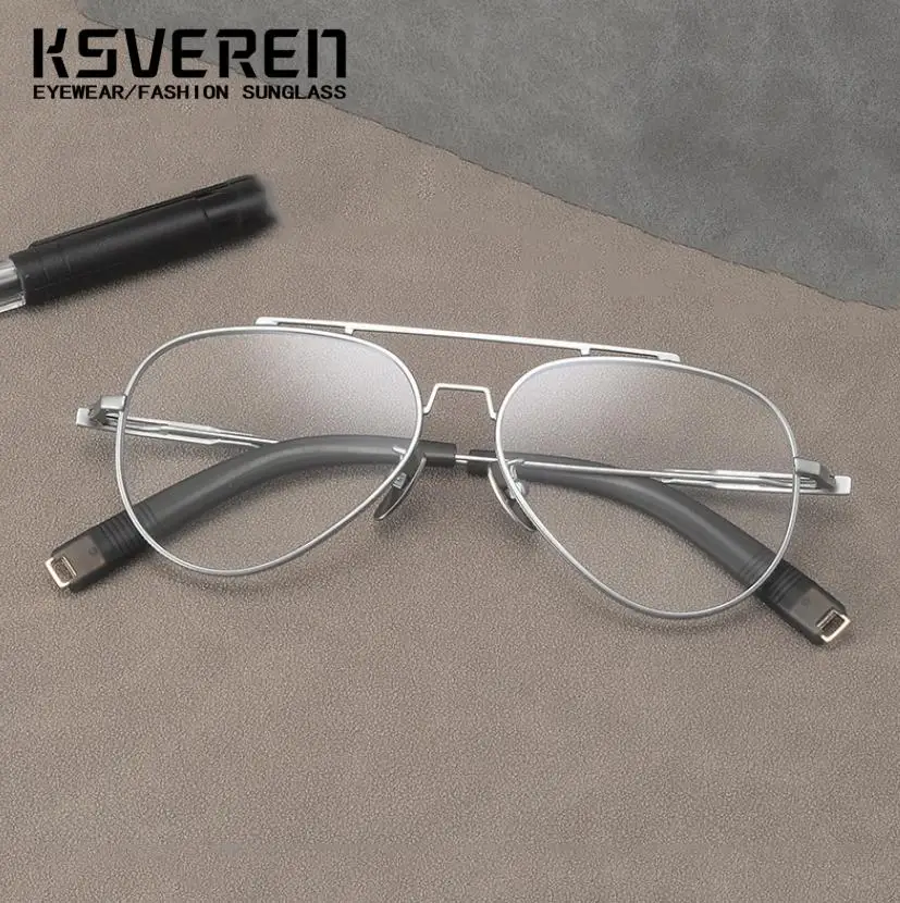 2024 новые модные очки-авиаторы винтажные титановые очки для чтения роскошная
