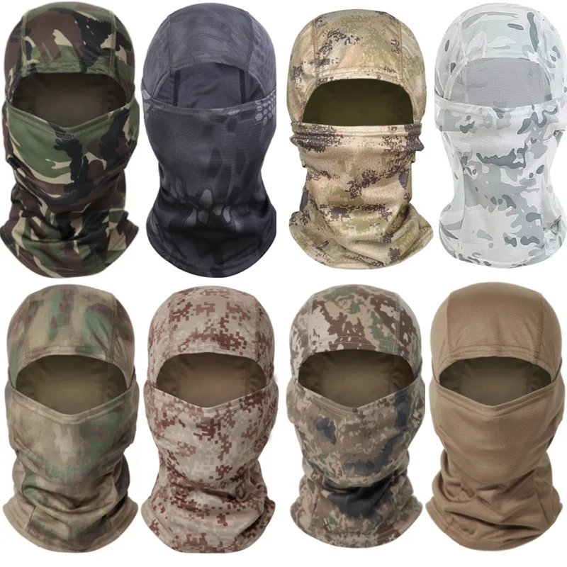 

Тактическая камуфляжная Балаклава, маска на все лицо для военных учений, армейская военная шапка для охоты, езды на велосипеде, армейская ба...