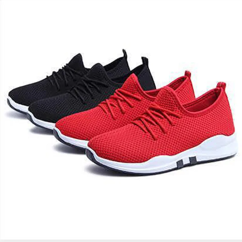 Summer Women's Vulcanized Shoes Women's Mesh Sneakers Lace-up Flats Women's Casual Shoes Walking Sports Running Shoes
