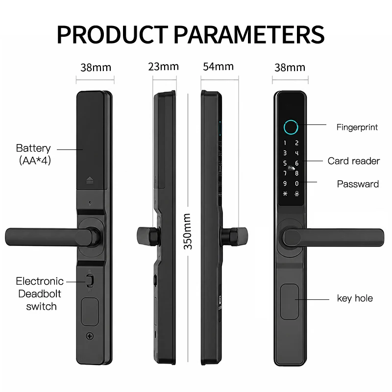 Умный замок TTLock App поддерживает отпечаток пальца, пароль, ID-карту, USB-порт для зарядки, временный пароль. (art.: 3920dae00e4ff) - 3920dae00e4ff