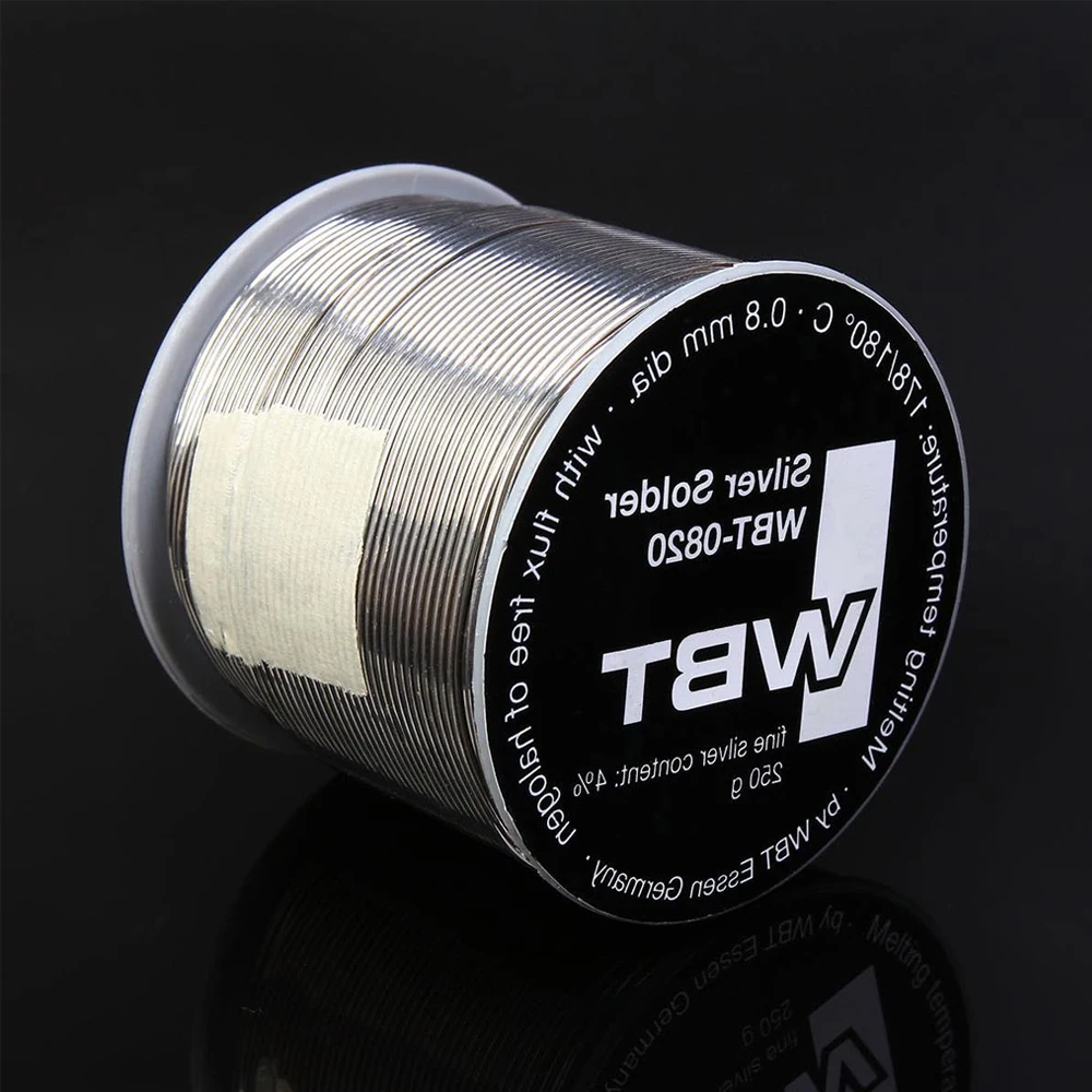 

Новый 2 метра/5 метров/70 метров Германия WBT-0820 0,8 мм 4% Ag серебро Hi-Fi аудио низкая температура плавления Серебряный Проволочный припой