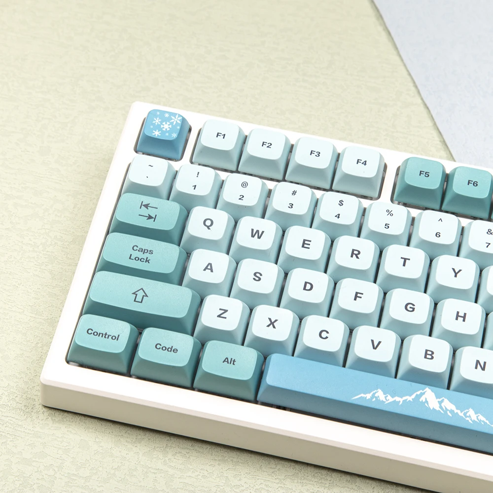 

123 Keys PBT Keycap XDA Profile GMK Iceberg DYE-SUB Personalized Keycaps For Cherry MX Switch Mechanical Keyboard 61/68/96/104