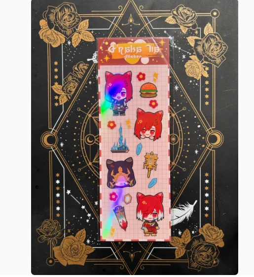 Аниме Final Fantasy XIV FF14 G'raha Tia клейкая наклейка для телефона косплей бумажная