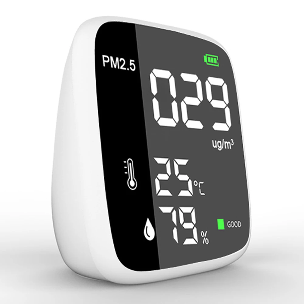 

PM2.5 Detector Multifunctional Thermohygrometer Home Air Detector Indoor Air Quality Analyzer Household Air Pollution Monitor