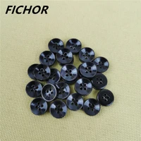 3050pcs 10mm 4 holes black luxury clothing buttons round solid color buttons for clothes shirt diy bottons apparrel accessories