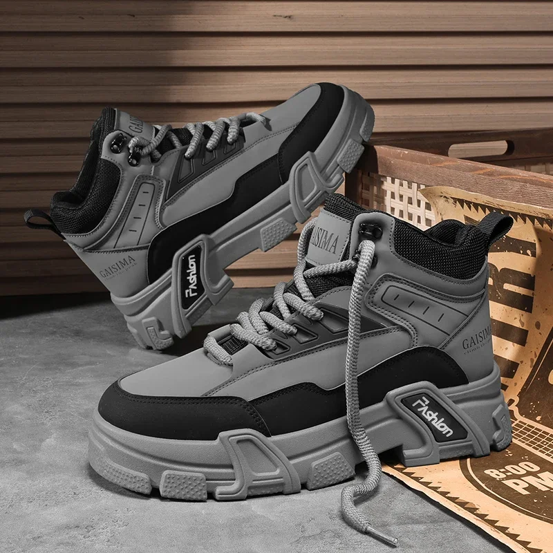 Мужские ботинки повседневная зимняя обувь уличная работа ковбойские