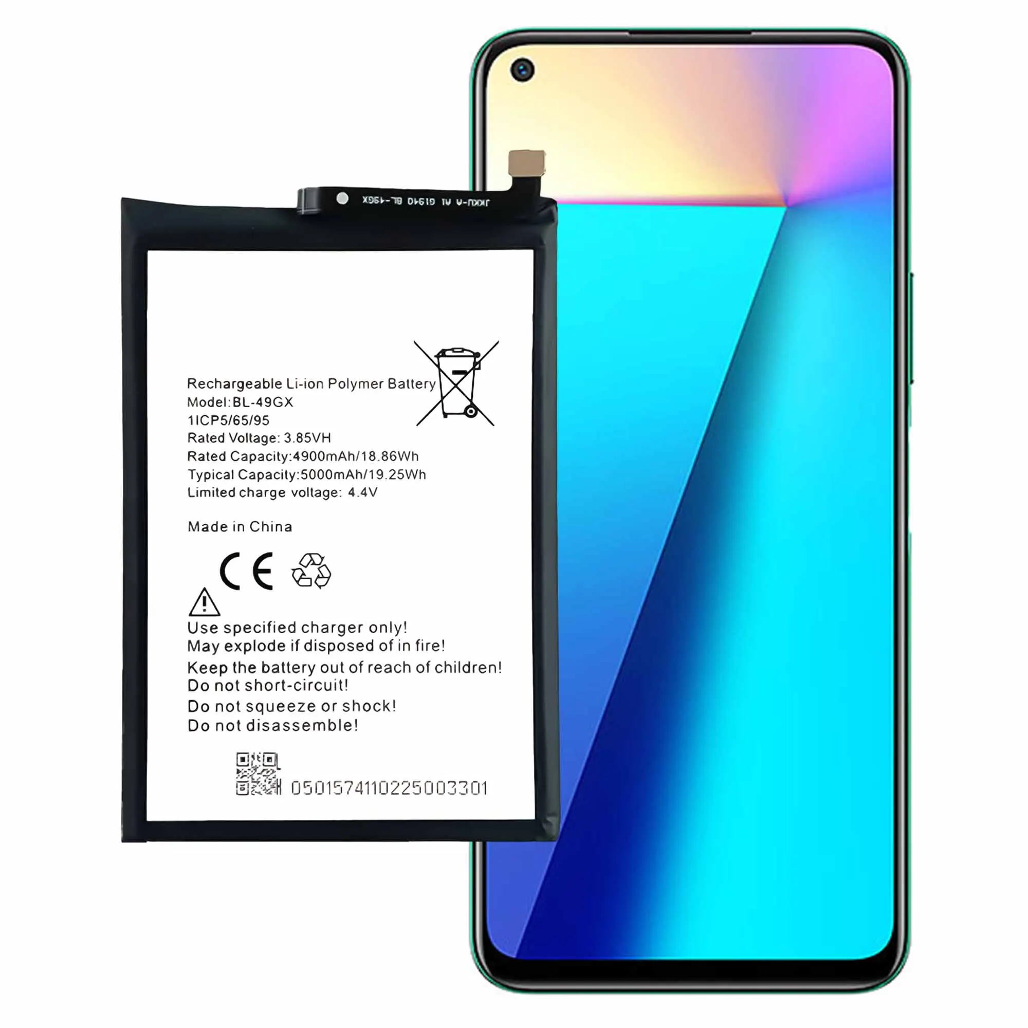 3 85v brand new high quality 5000mah bl 49gx battery for infinix note7 x690 x657 mobile phone free global shipping