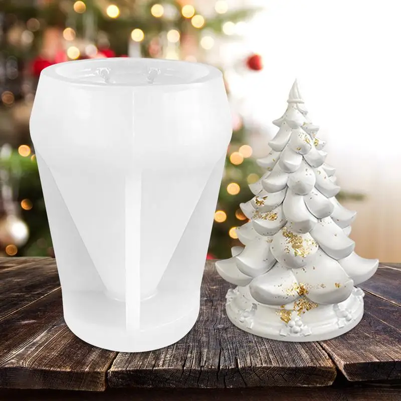 

Christmas Tree Candle Mold Silicone Molds Resin |DIY Art Crafts Kit Christmas Tree Molds For Resin Soapbar Candles Holiday Gift