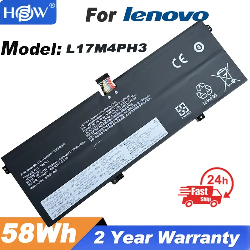 

Аккумулятор L17M4PH3 L17C4PH1 L17M4PH2 L17M4PH1 для ноутбука Lenovo Yoga 7 Pro-13IKB 81EQ 81C4 5B10Q82425 58Wh