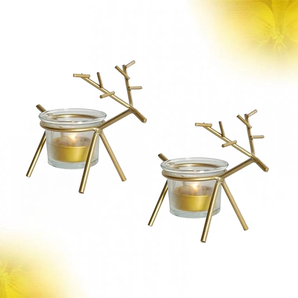 

Christmasholder Table Candlestick Reindeer Tealight Decorations Tea Lights