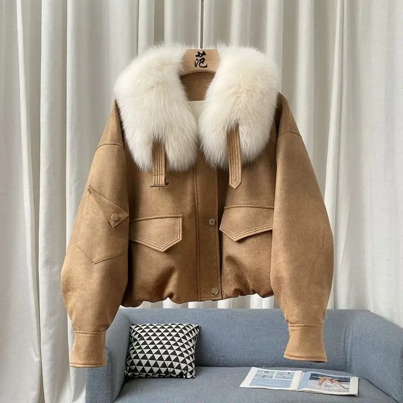 Высококачественное съемное зимнее пальто из искусственного меха женское с