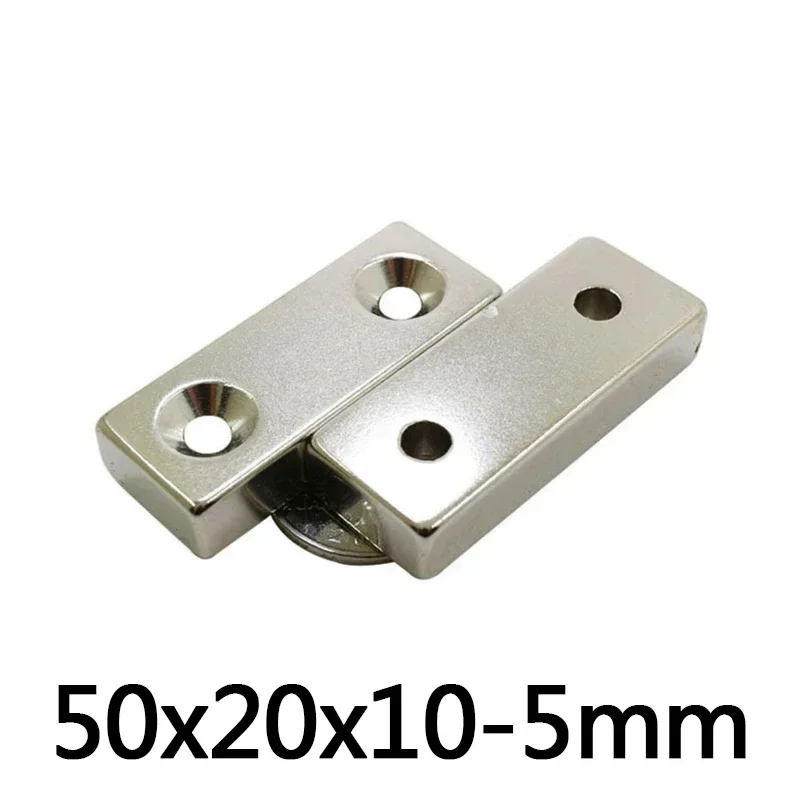 N35 50x20x10-5 блочные магниты с потайной головкой и полосой отверстиями двигатель