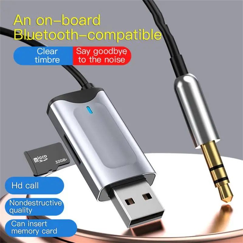 

1~10PCS 3.5mm Jack Car Wired Headset To Bluetooth Audio Adapter Car Audio Aux Adapter Handsfree Kit For Car Receiver BT