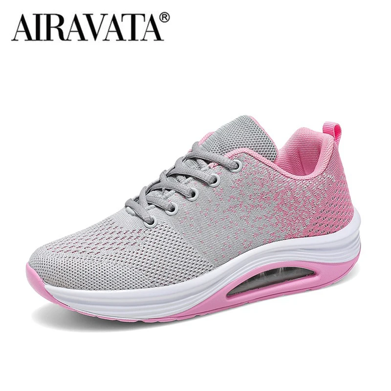 Women's Sneakers Classical Walking Shoes Knitted Cushioned Breathable Casual Outdoor Trekking Shoes