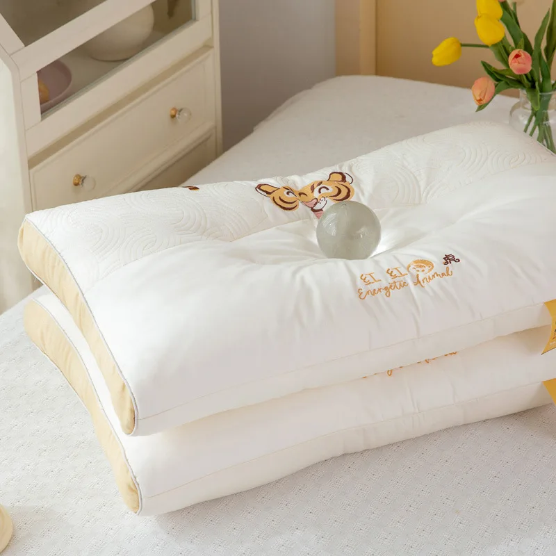 

Подушка с китайским принтом Тигра для сна, подушка для шеи, мягкая подушка для спальни, Массажная подушка для сна на боку