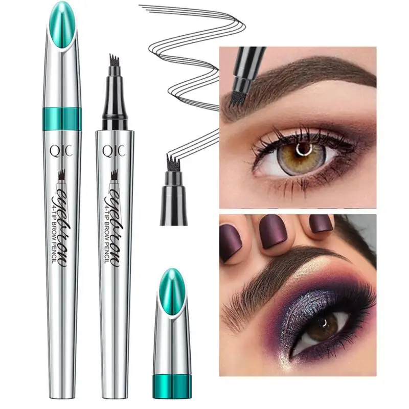 

Waterproof 4 Points Eyebrow Pen Eyebrow Tattoo Pen Long Lasting Eye Brow Pencil Natural Microblade Eyebrow Pencil Makeup 5 Color