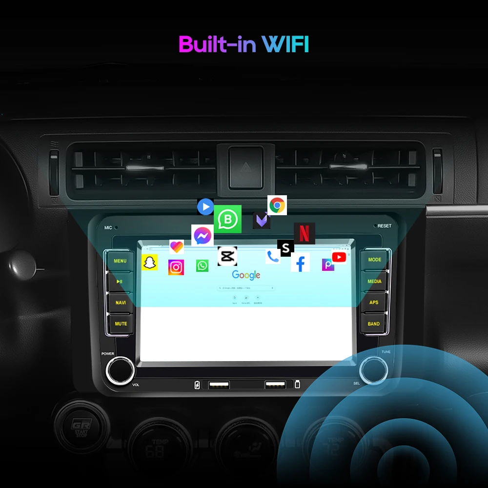 Фото Автомагнитола 2DIN DAB Android для VW Tiguan Touran Caddy Jetta Polo Passat Seat мультимедийный плеер стерео GPS навигация WiFi №4