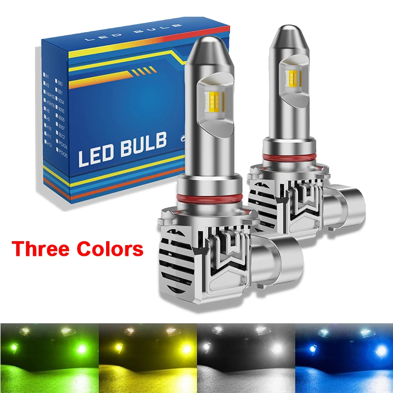 Автомобильная фара PLIGHT H11 Светодиодный HB3 9005 HB4 9006 светодиодный Противотуманные фары 55 Вт 3000 лм 6000K желтая, 8000K белая, K синяя автомобильная лампа, пара