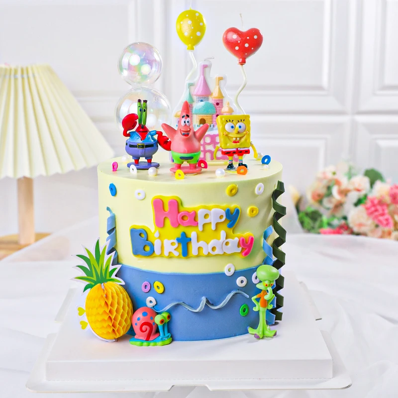 

Синяя Свеча в виде замка, детский подарок на день рождения, товары для выпечки, десертная настольная открытка, прозрачные шариковые украшен...