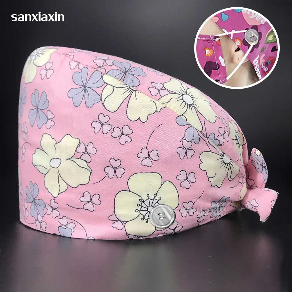 

Стоматологическая хирургическая клиника, хирургическая шляпа, Регулируемая Шапочка для ежедневной чистки, Детская Хлопковая шапочка для к...